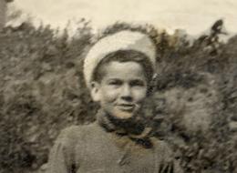 1918 Bill wearing the sailer hat given him by WWI sailor Harry Henderson